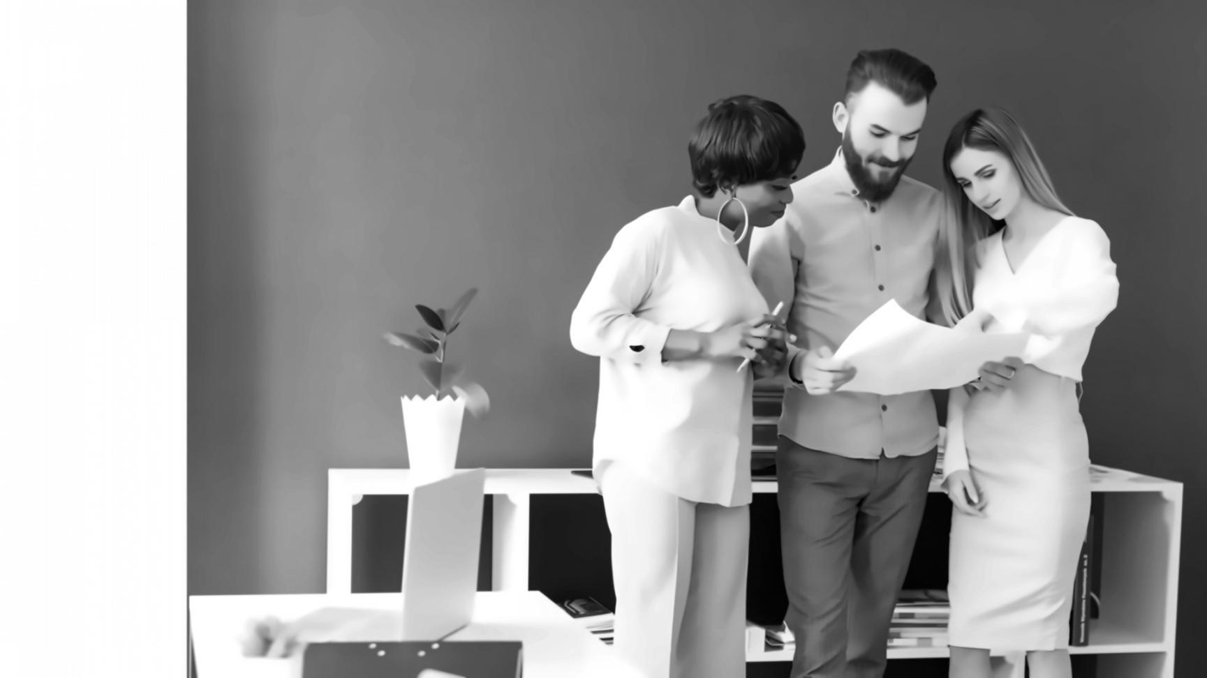 Arbeitsplatz mit Finanzanalysen und Dokumenten